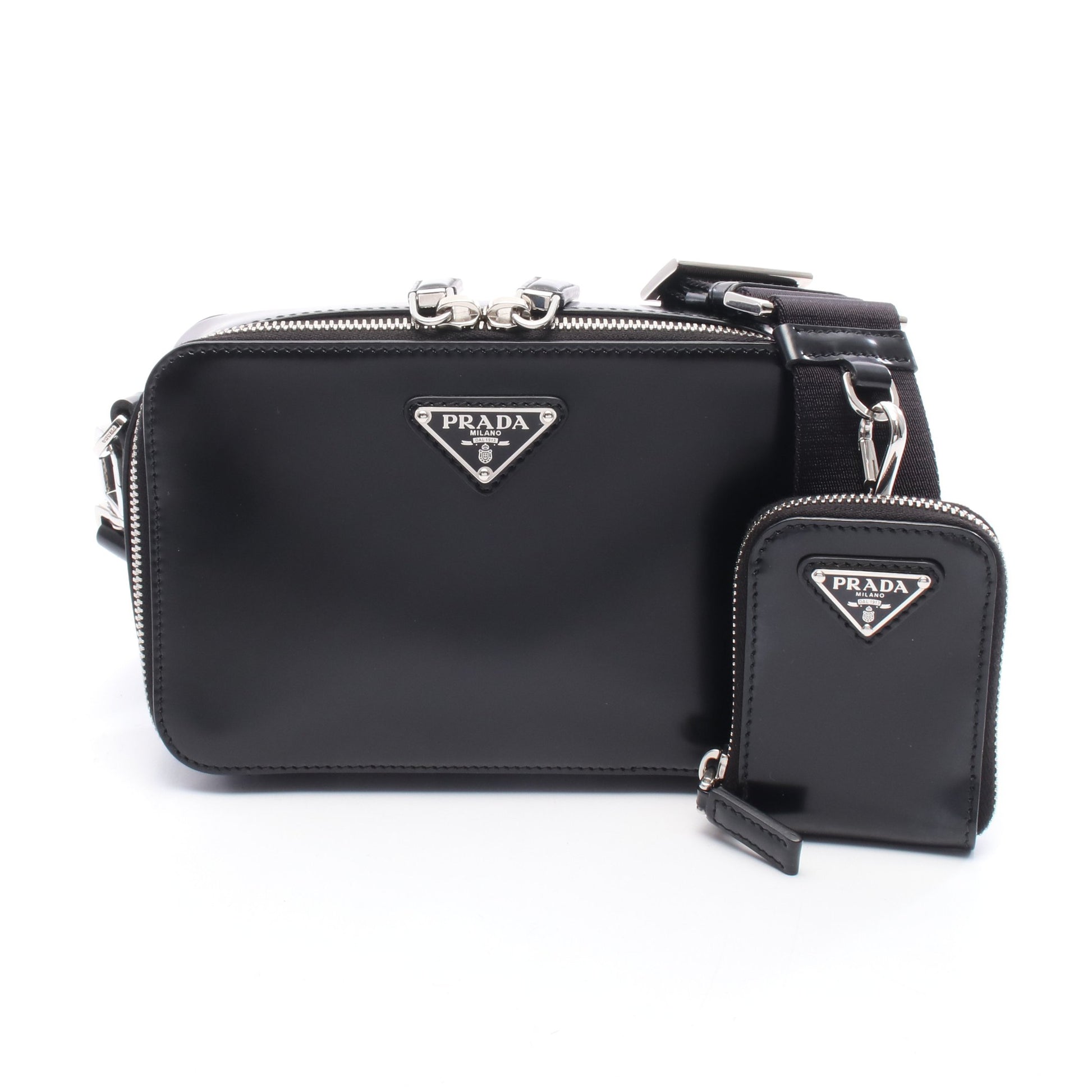 ショルダーバッグ レザー ブラック プラダ バッグ PRADA