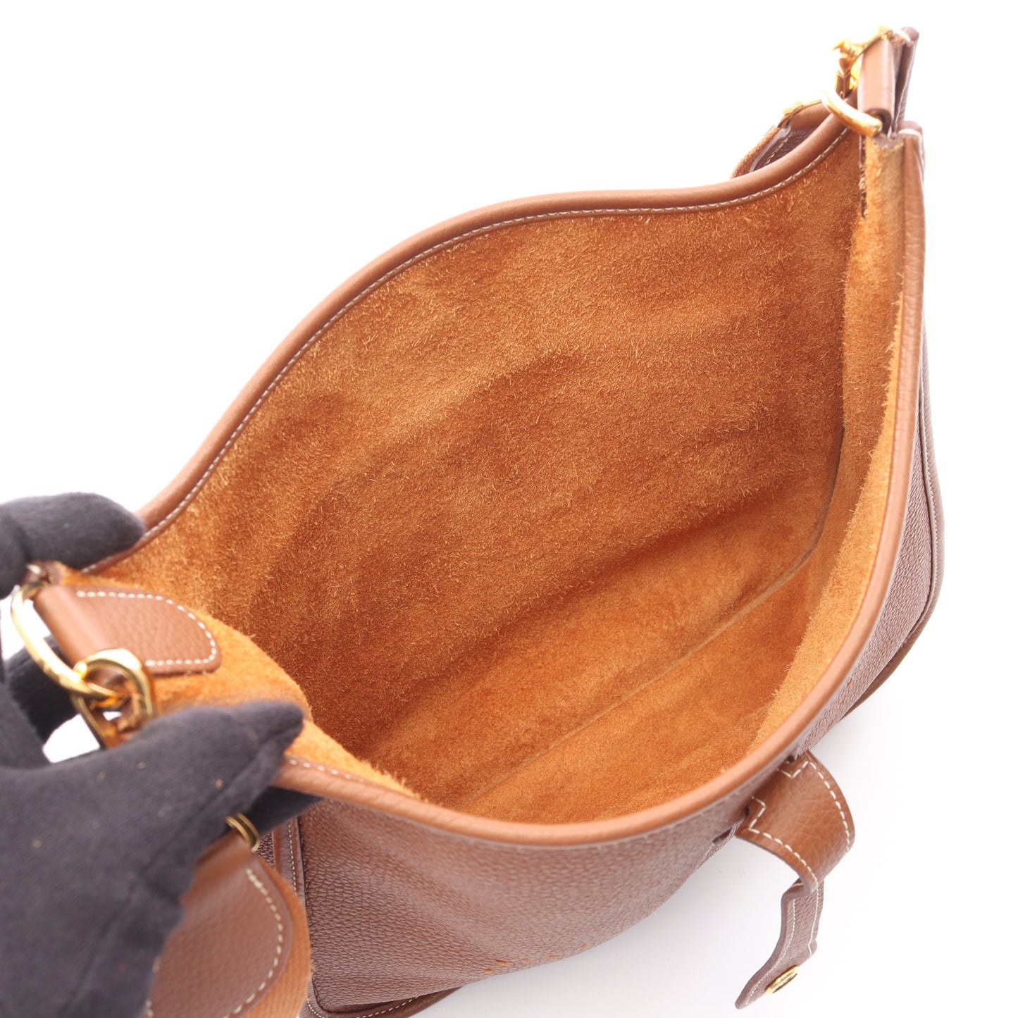 エヴリン 3 トロワ PM ゴールド ショルダーバッグ トリヨンクレマンス ブラウン ゴールド金具 B刻印 エルメス バッグ HERMES
