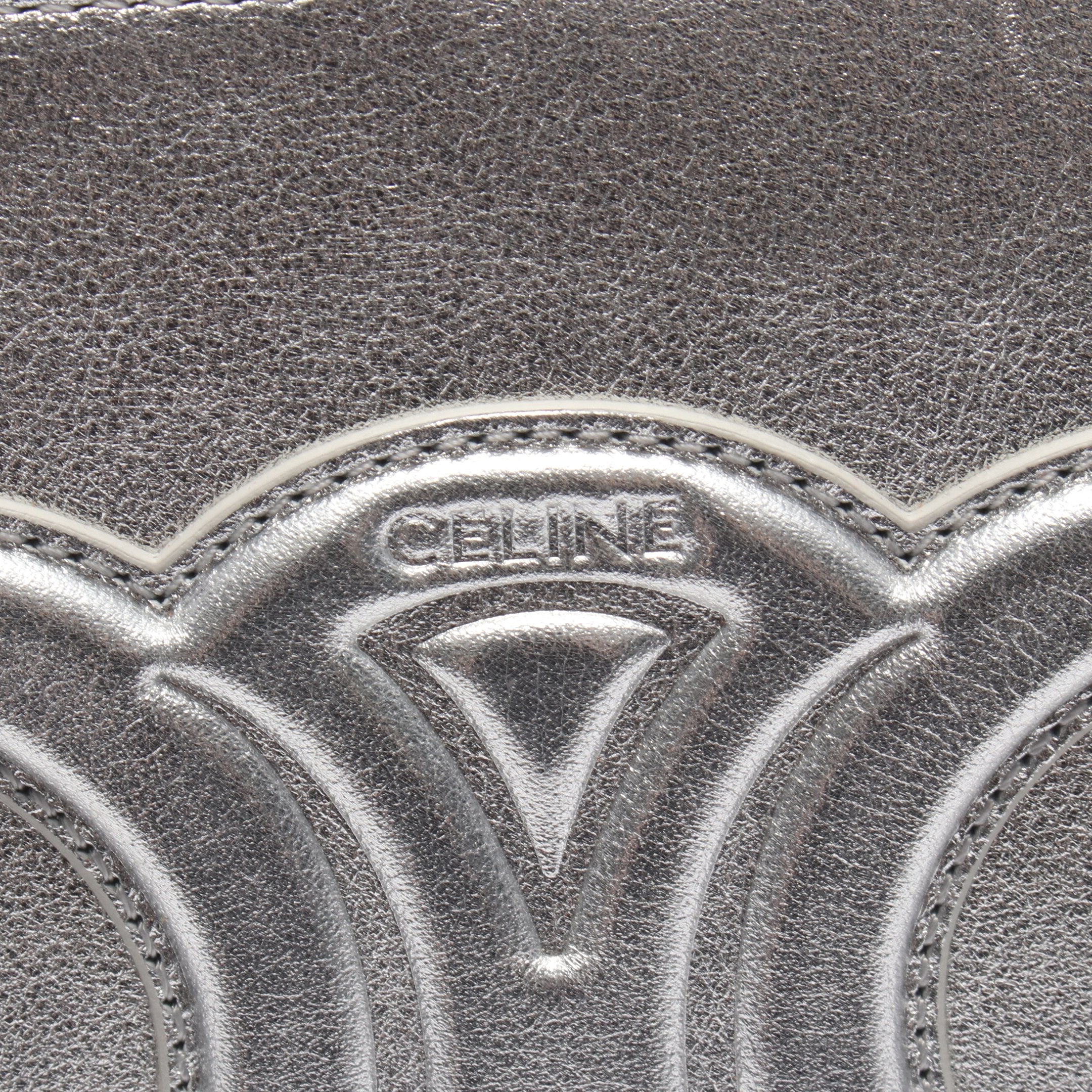 フォールド キューブ トリオンフ ショルダーバッグ レザー シルバー