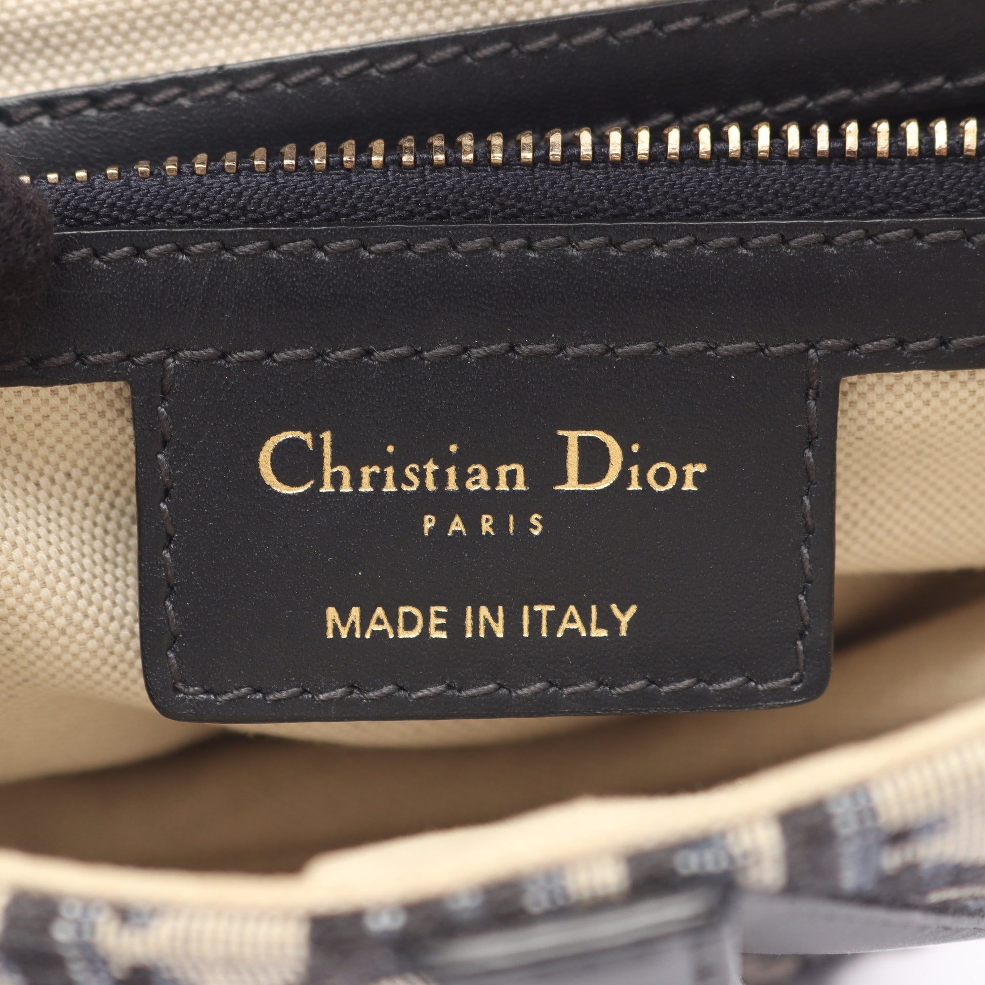 サドルバッグ オブリークジャカード ハンドバッグ キャンバス レザー ベージュ ネイビー 2WAY クリスチャンディオール バッグ Christian Dior