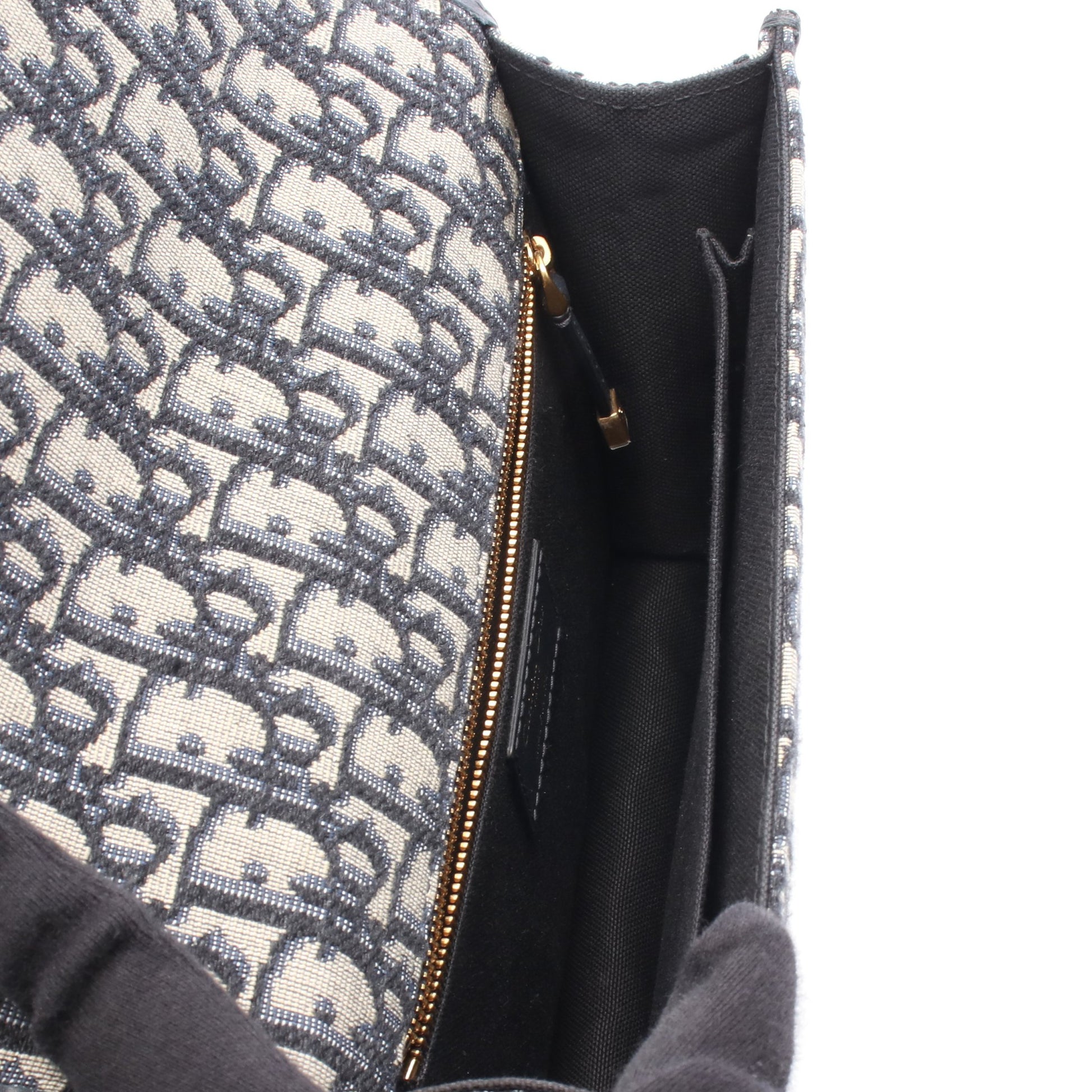 30 MONTAIGNE オブリーク ジャカード ショルダーバッグ キャンバス レザー ネイビー グレー クリスチャンディオール バッグ Christian Dior