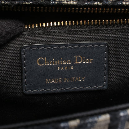 30 MONTAIGNE オブリーク ジャカード ショルダーバッグ キャンバス レザー ネイビー グレー クリスチャンディオール バッグ Christian Dior