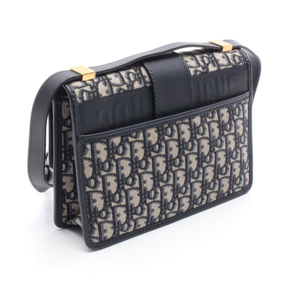 30 MONTAIGNE オブリーク ジャカード ショルダーバッグ キャンバス レザー ネイビー グレー クリスチャンディオール バッグ Christian Dior