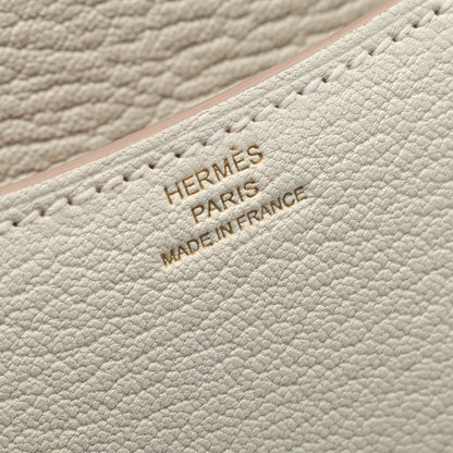 コンスタンス3 ミニ ヴェルソ グリペール ビスキュイ ショルダーバッグ シェーブル ホワイト ゴールド金具 U刻印 エルメス バッグ HERMES