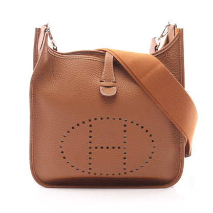 エヴリン 3 トロワ PM ゴールド ショルダーバッグ トリヨンクレマンス ライトブラウン シルバー金具 K刻印 エルメス バッグ HERMES