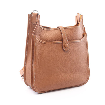 エヴリン 3 トロワ PM ゴールド ショルダーバッグ トリヨンクレマンス ライトブラウン シルバー金具 K刻印 エルメス バッグ HERMES