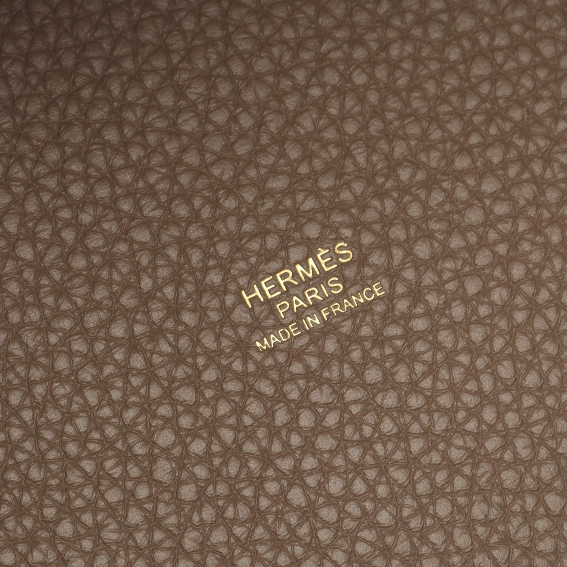 ピコタンロックPM エトゥープ ハンドバッグ トリヨンクレマンス グレーブラウン ゴールド金具 K刻印 エルメス バッグ HERMES
