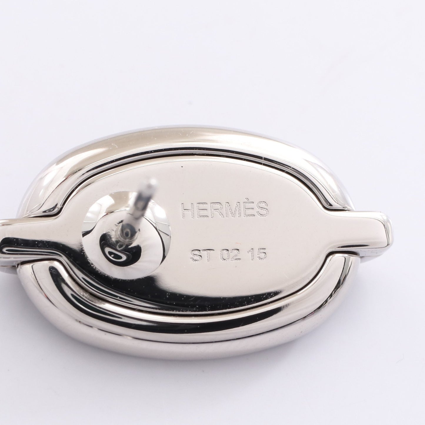 ミニ マイヨン ピアス シルバー ブラック エルメス アクセサリー HERMES