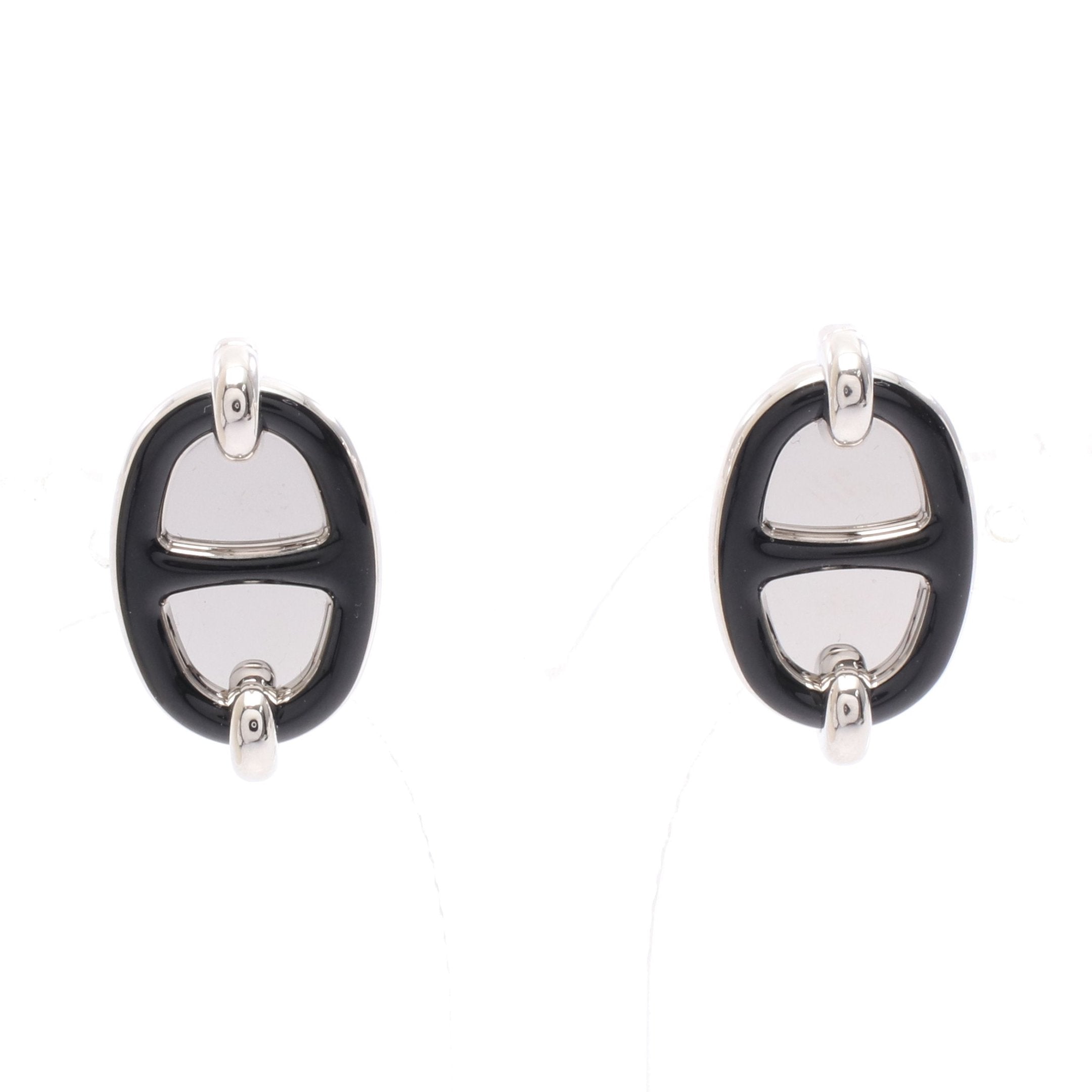 ミニ マイヨン ピアス シルバー ブラック エルメス – RECLO