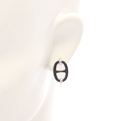 ミニ マイヨン ピアス シルバー ブラック エルメス アクセサリー HERMES