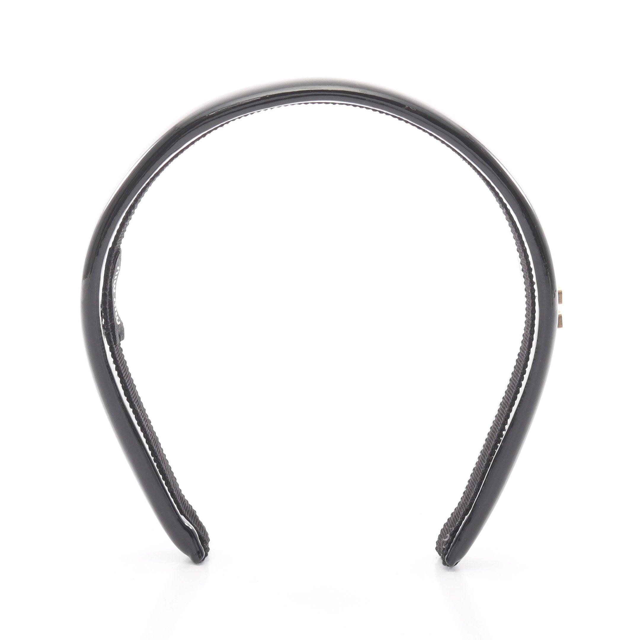 カチューシャ ロゴ エナメルレザー ブラック ミュウミュウ – RECLO