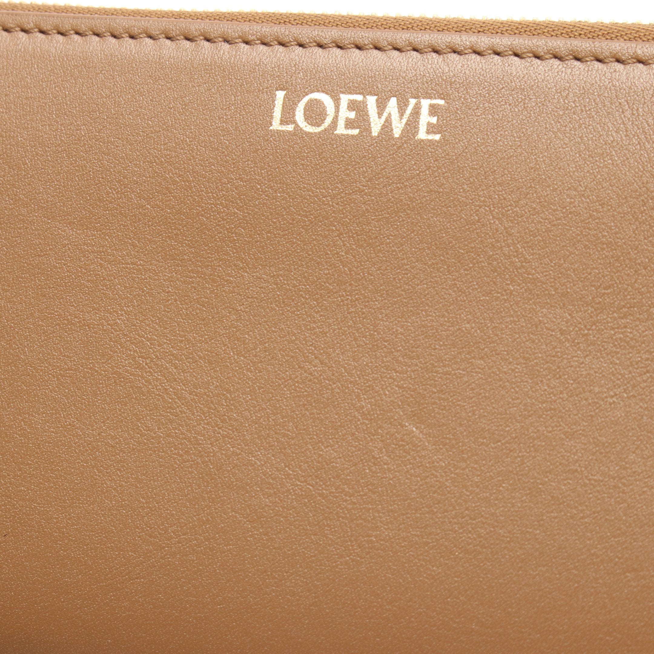 LOEWE ロエベ 長財布 ラウンドジップ ブラウン レザー 本革 ノット ジップアラウンドウォレット ラウンドファスナー長財布 レザー