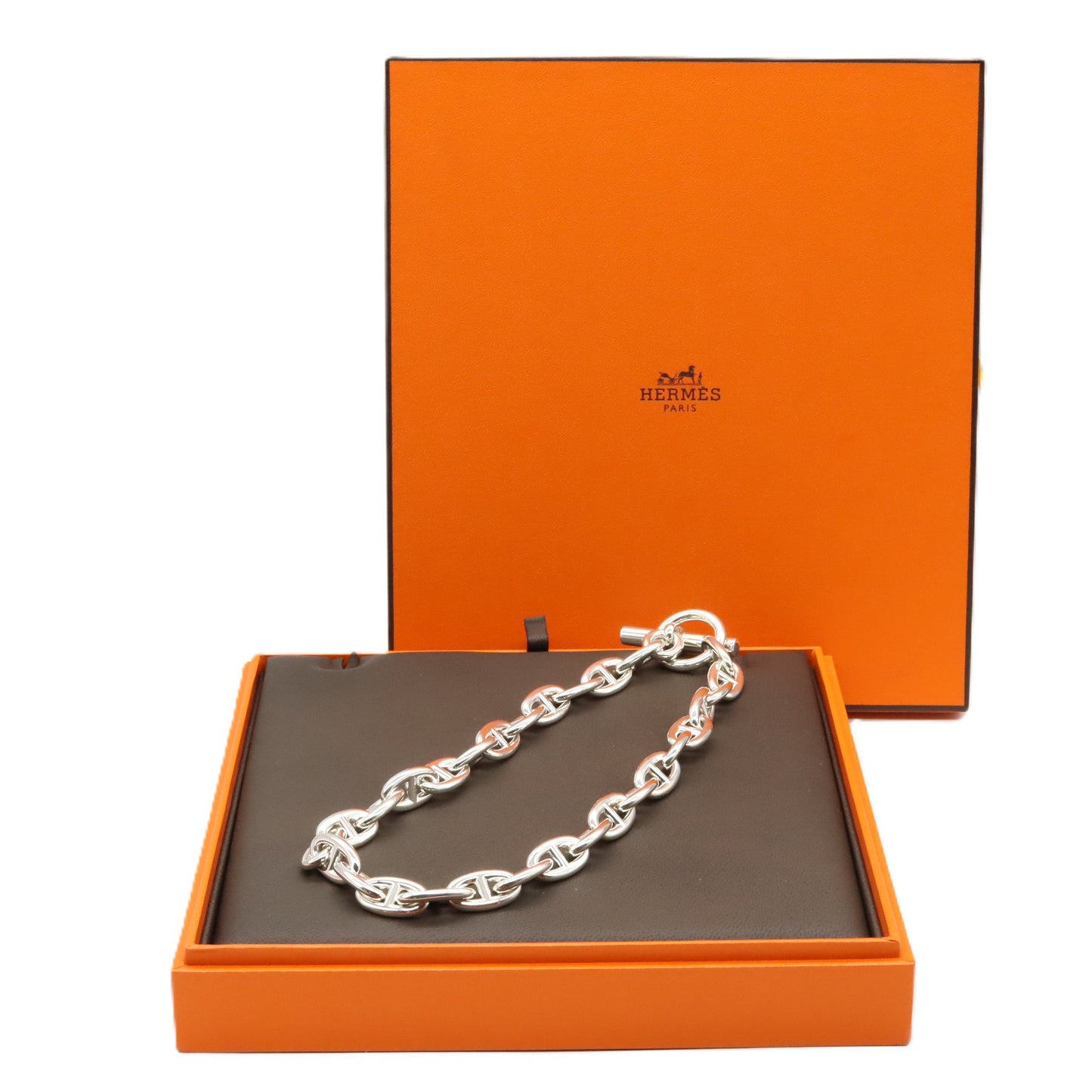 シェーヌダンクル GM 29コマ ネックレス ネックレス SV925 シルバー エルメス アクセサリー HERMES