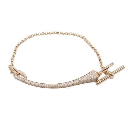 クルードフォルジュ ダイヤ ブレスレット ブレスレット K18PG ダイヤモンド ピンクゴールド クリア エルメス アクセサリー HERMES