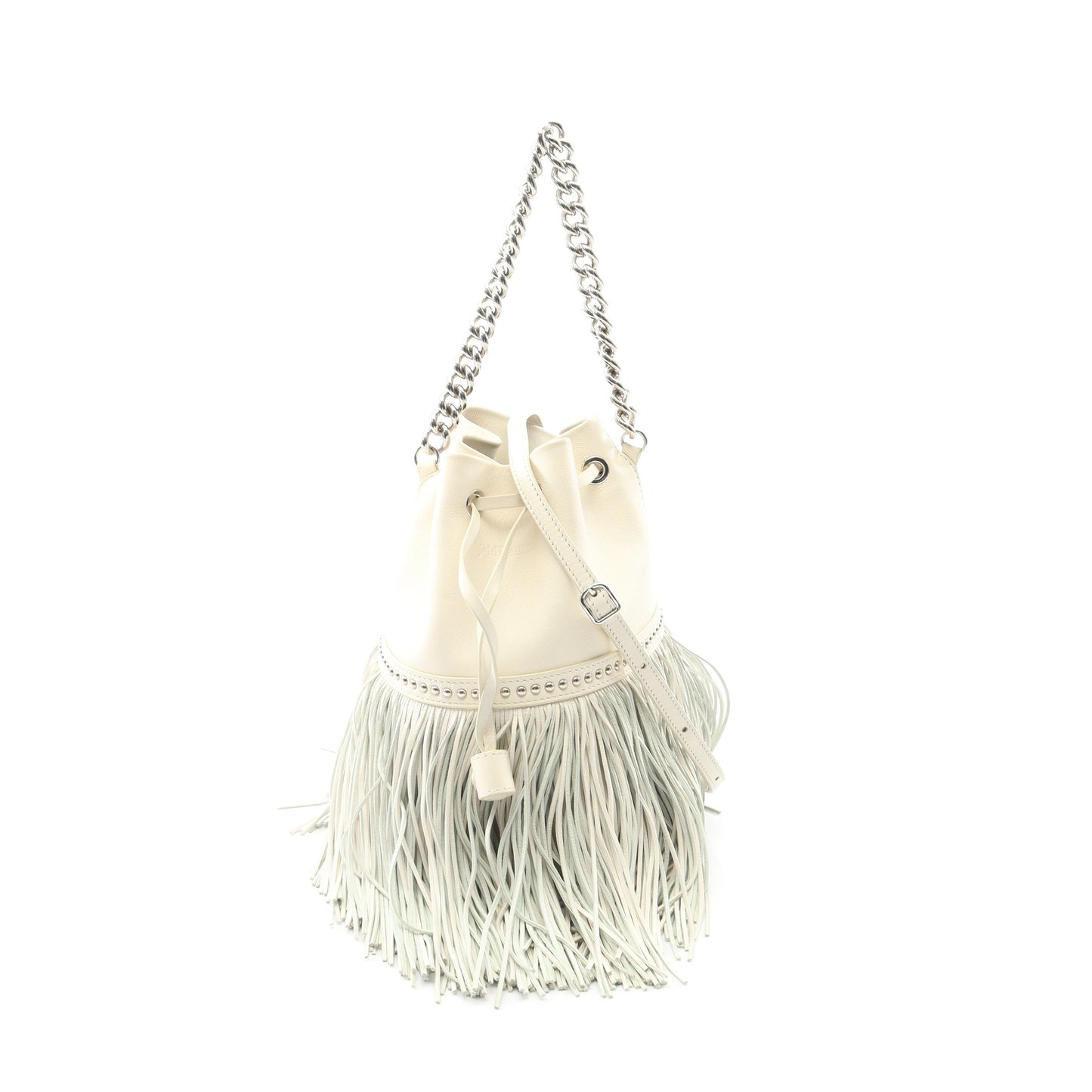 MEDIUM FRINGE CARNIVAL フリンジカーニバル チェーンハンドバッグ レザー ホワイト 2WAY ジェイアンドエムデヴィッドソン バッグ J&M DAVIDSON