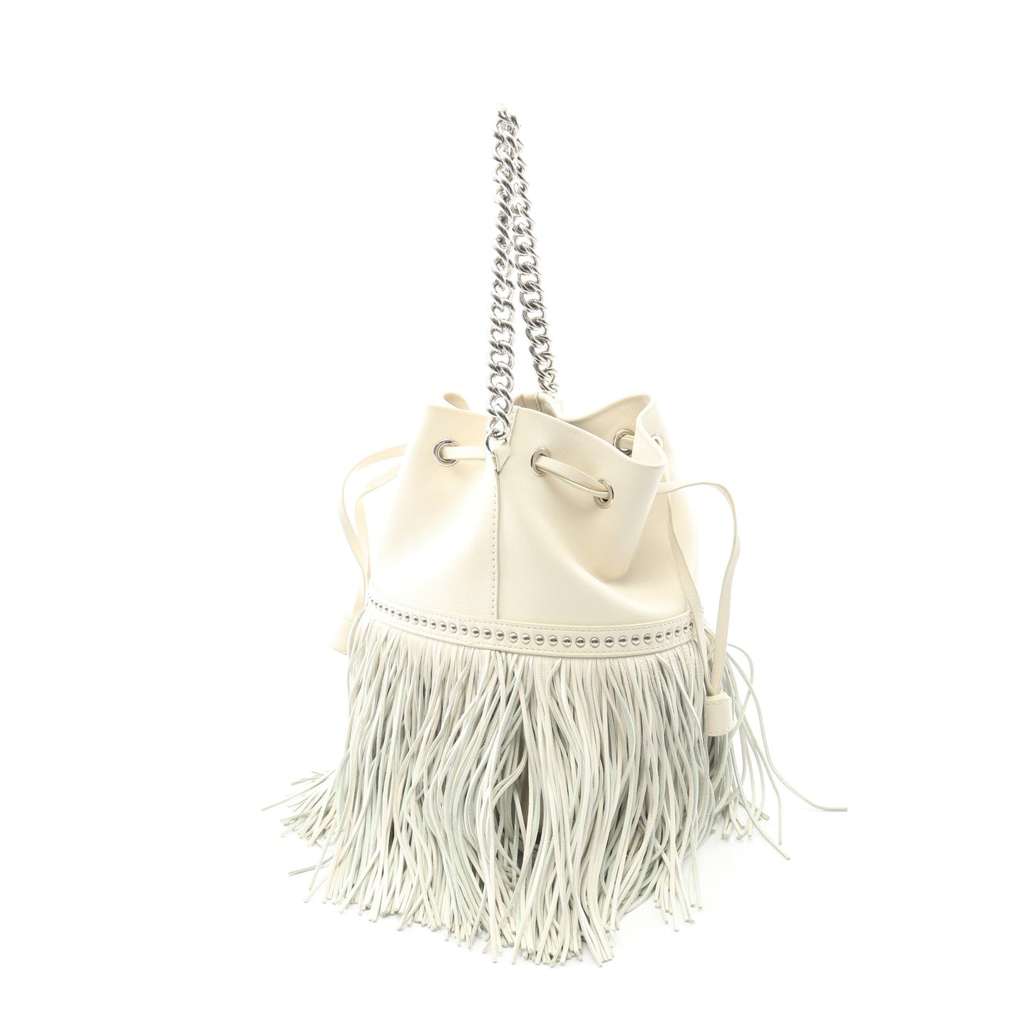 MEDIUM FRINGE CARNIVAL フリンジカーニバル チェーンハンドバッグ レザー ホワイト 2WAY ジェイアンドエムデヴィッドソン バッグ J&M DAVIDSON