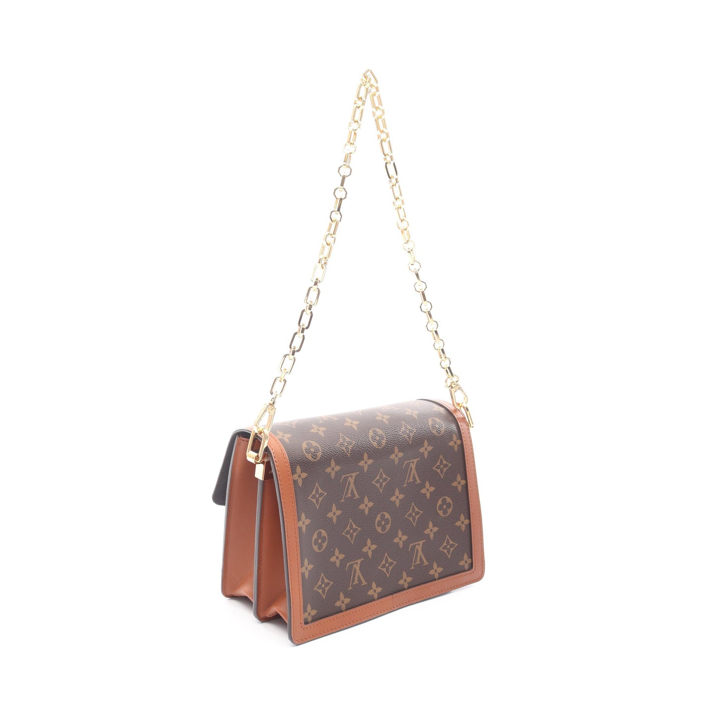 ドーフィーヌMM モノグラムリバース チェーンショルダーバッグ PVC レザー ブラウン 2WAY ルイヴィトン バッグ LOUIS VUITTON