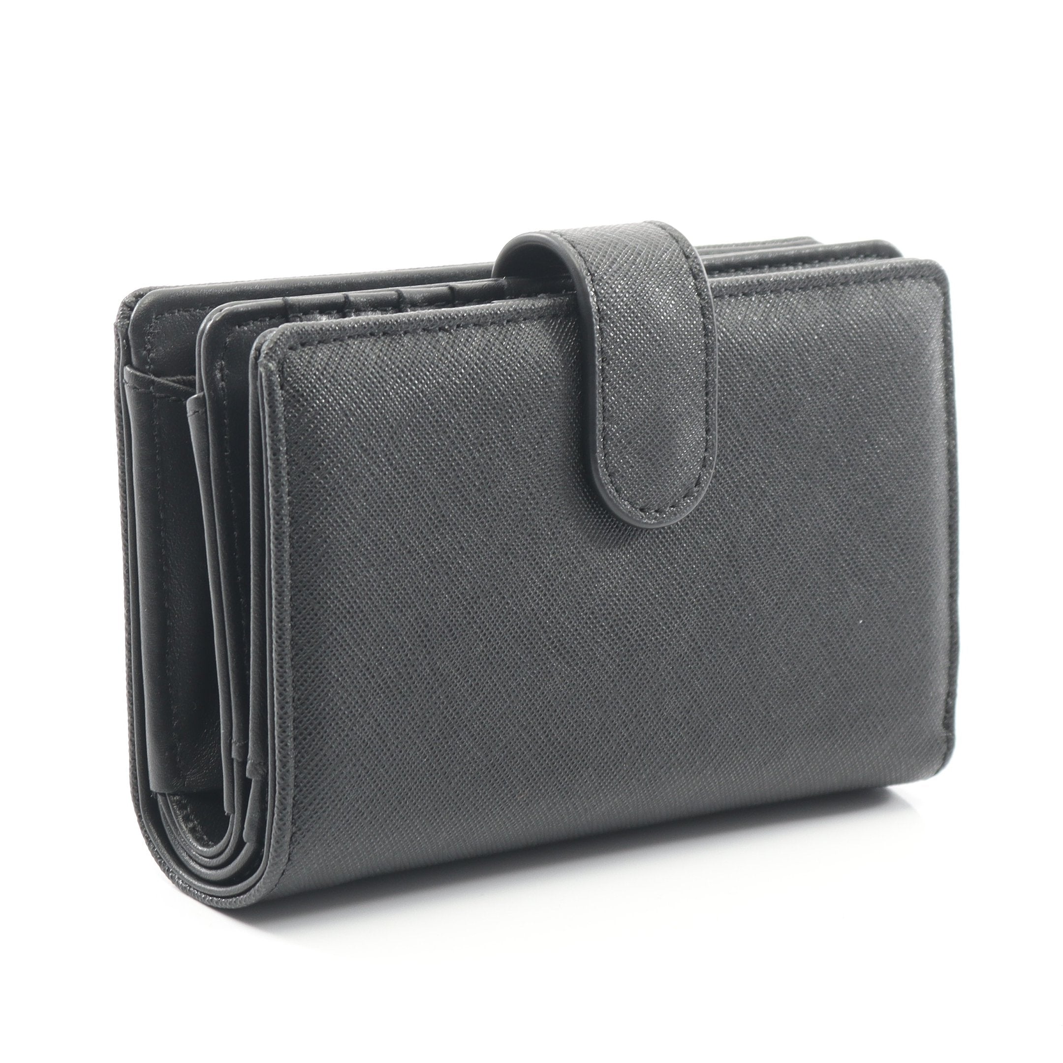 ヴィヴィアンウエストウッド　オーブ　三つ折り財布　サフィアーノレザー　黒 ZIP CARD WALLET オーブ 二つ折り財布 サフィアーノレザー ブラック