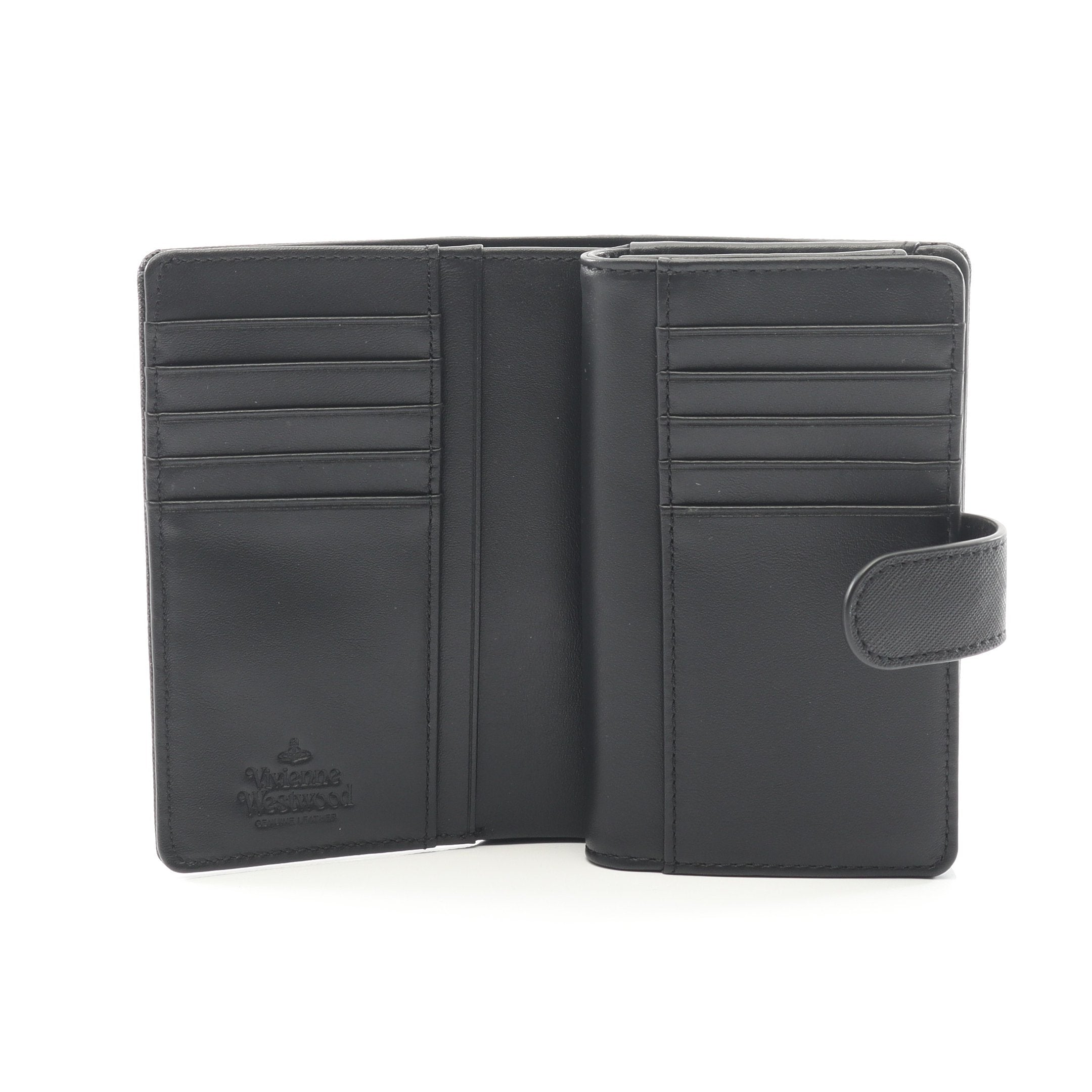 ZIP CARD WALLET オーブ 二つ折り財布 サフィアーノレザー ブラック