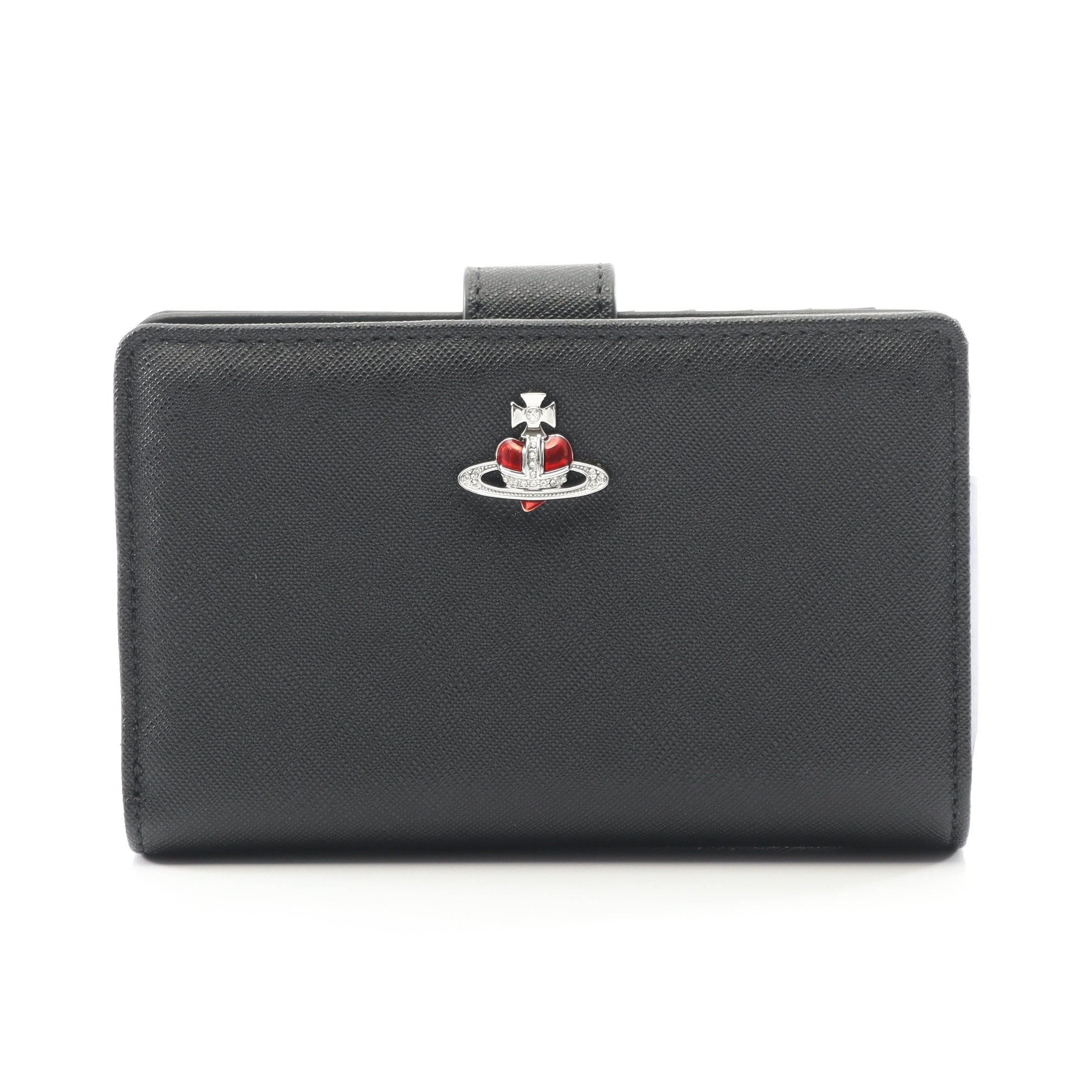 ZIP CARD WALLET オーブ 二つ折り財布 サフィアーノレザー ブラック