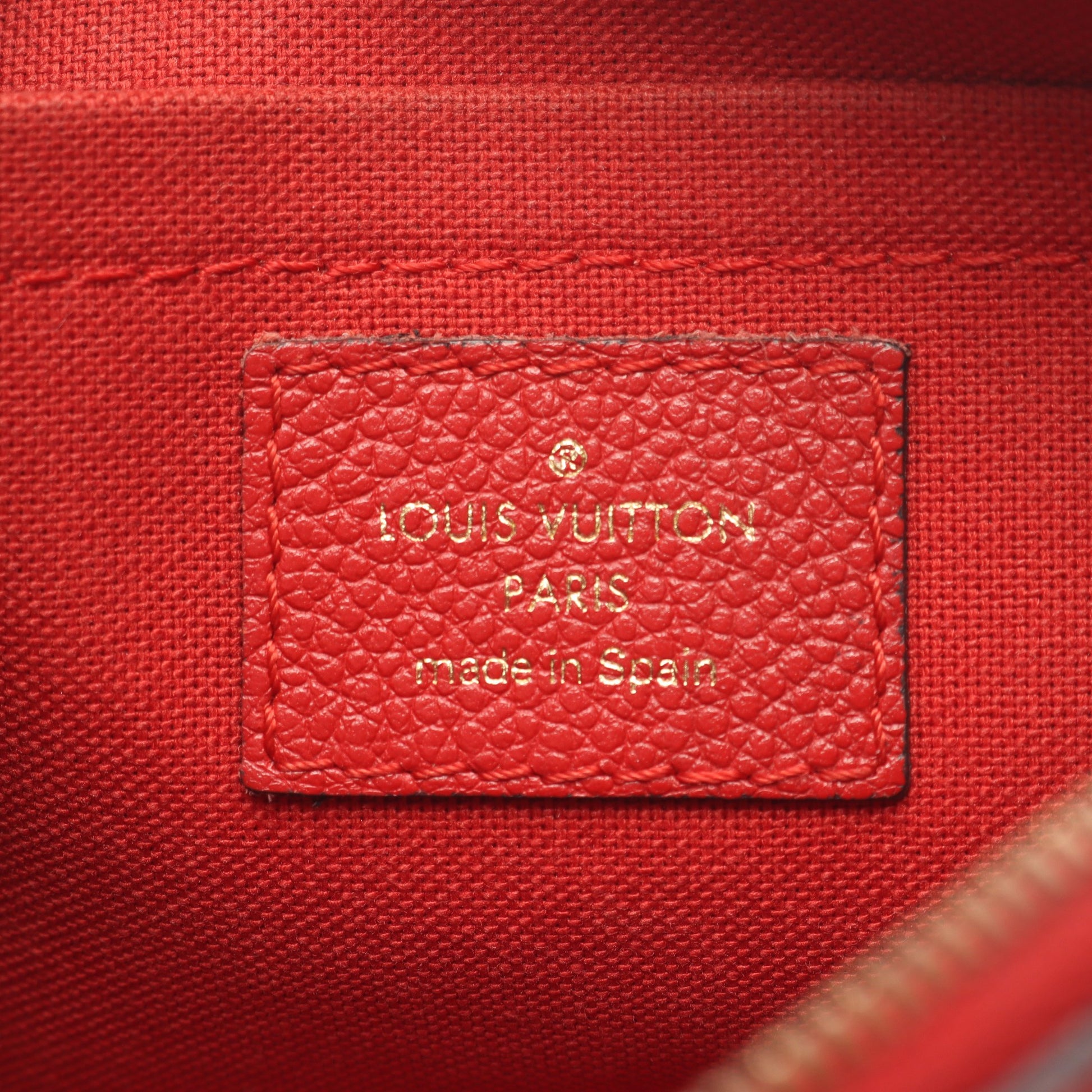 パラス クラッチ モノグラム スリーズ チェーンハンドバッグ PVC レザー ブラウン レッド 2WAY ルイヴィトン バッグ LOUIS VUITTON