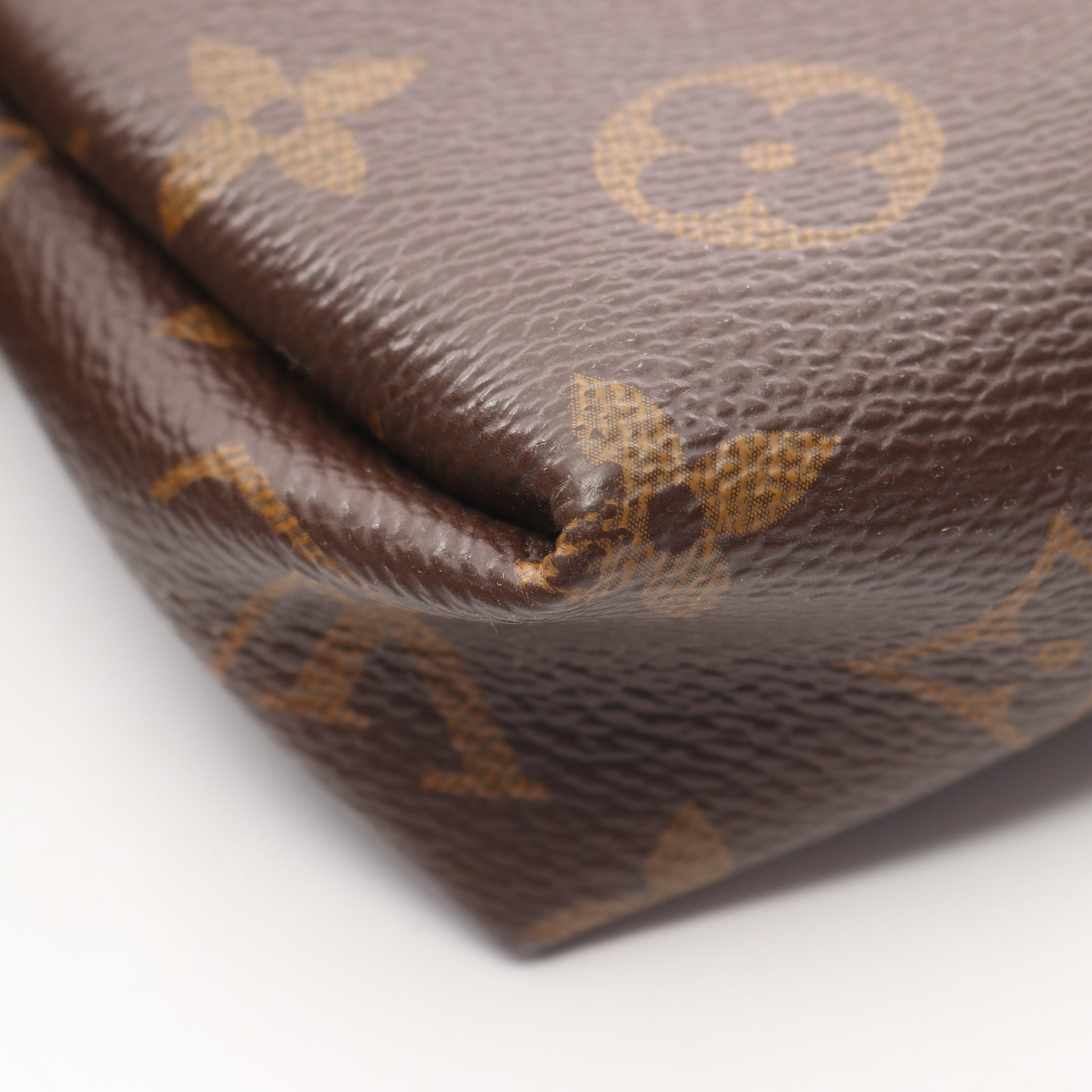 パラス クラッチ モノグラム スリーズ チェーンハンドバッグ PVC レザー ブラウン レッド 2WAY ルイヴィトン バッグ LOUIS VUITTON