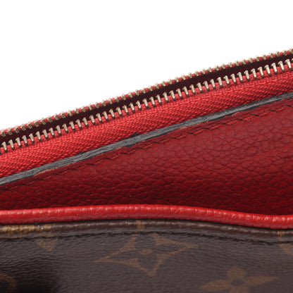 パラス クラッチ モノグラム スリーズ チェーンハンドバッグ PVC レザー ブラウン レッド 2WAY ルイヴィトン バッグ LOUIS VUITTON