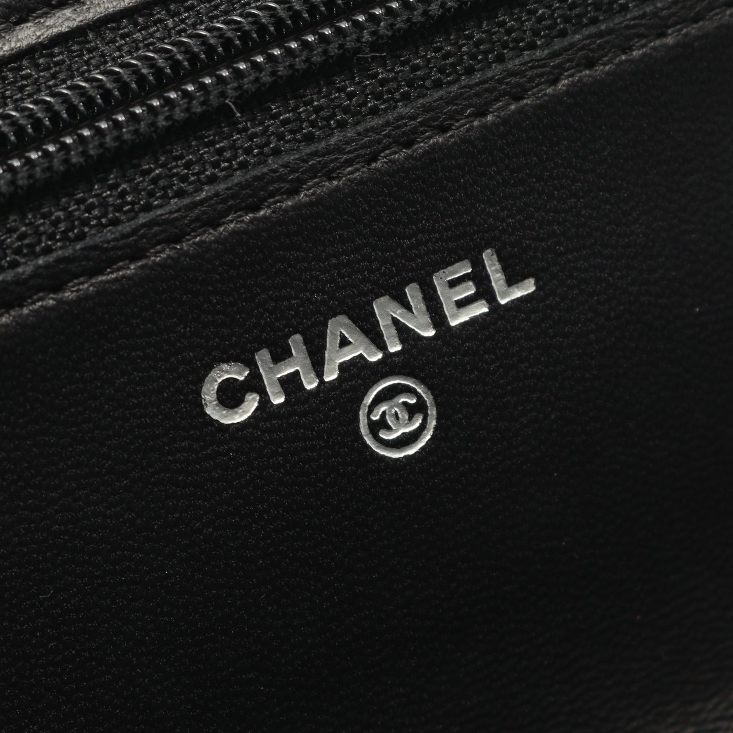 カメリア チェーンウォレット ラムスキン ブラック シルバー金具 シャネル バッグ CHANEL