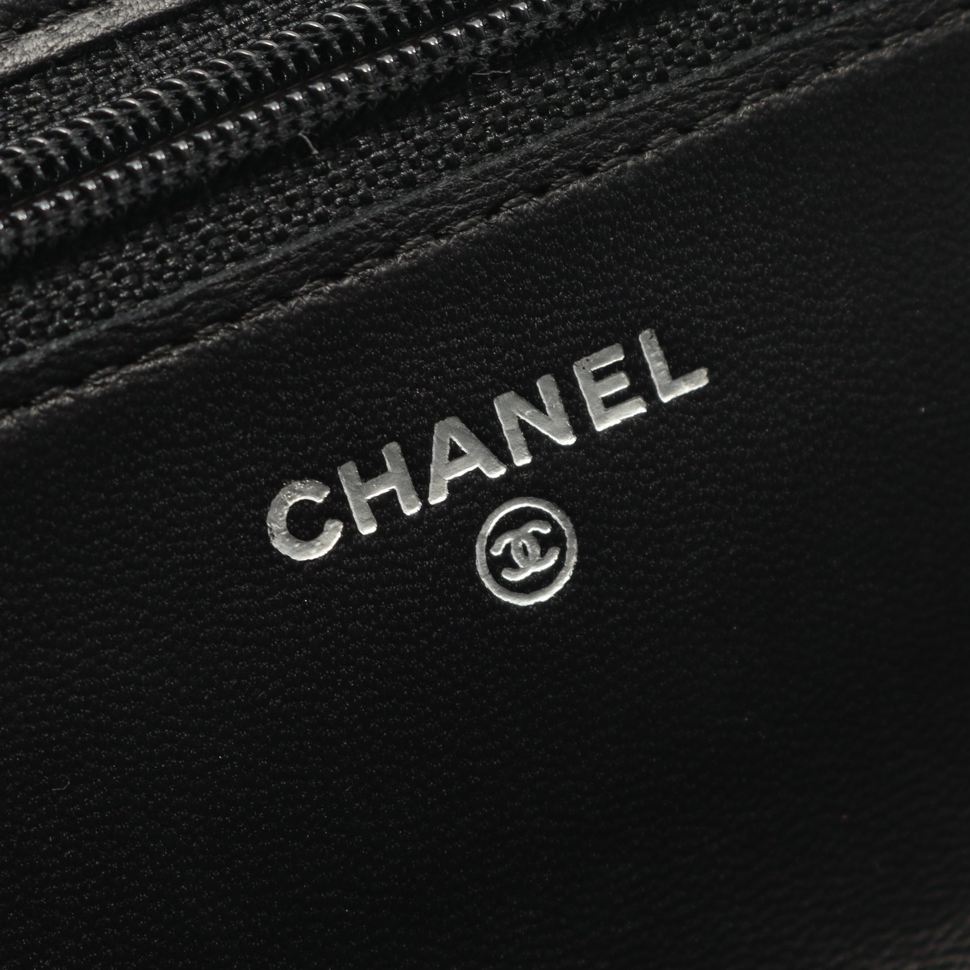 カメリア チェーンウォレット ラムスキン ブラック シルバー金具 シャネル バッグ CHANEL