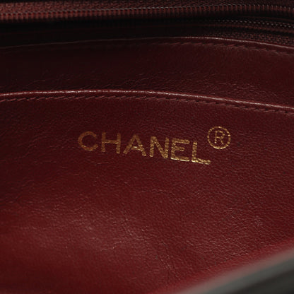 マトラッセ ダイアナフラップ チェーンショルダーバッグ ラムスキン ブラック ゴールド金具 シャネル バッグ CHANEL