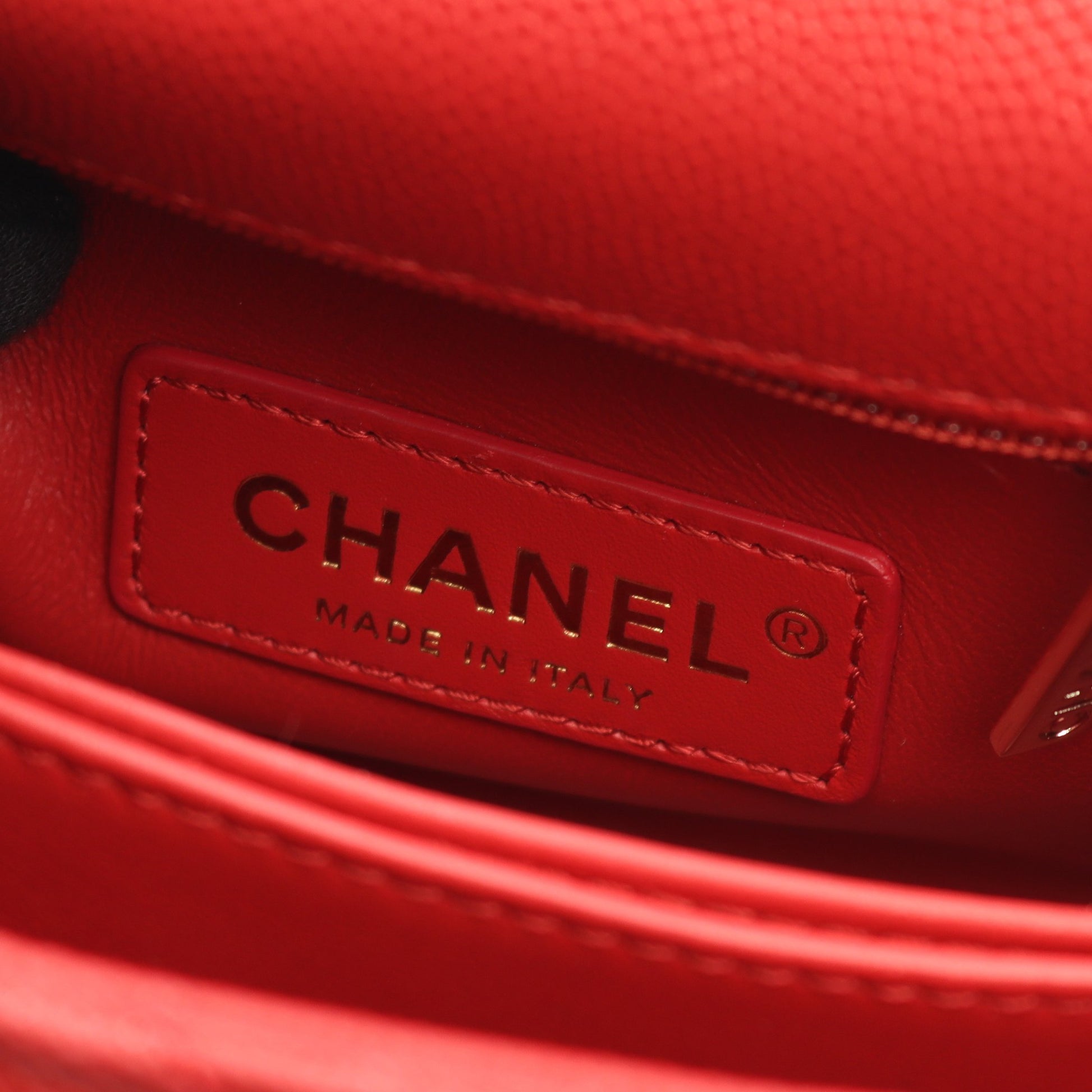 ココハンドルXXS トップハンドル ハンドバッグ キャビアスキン レッド ゴールド金具 2WAY シャネル バッグ CHANEL