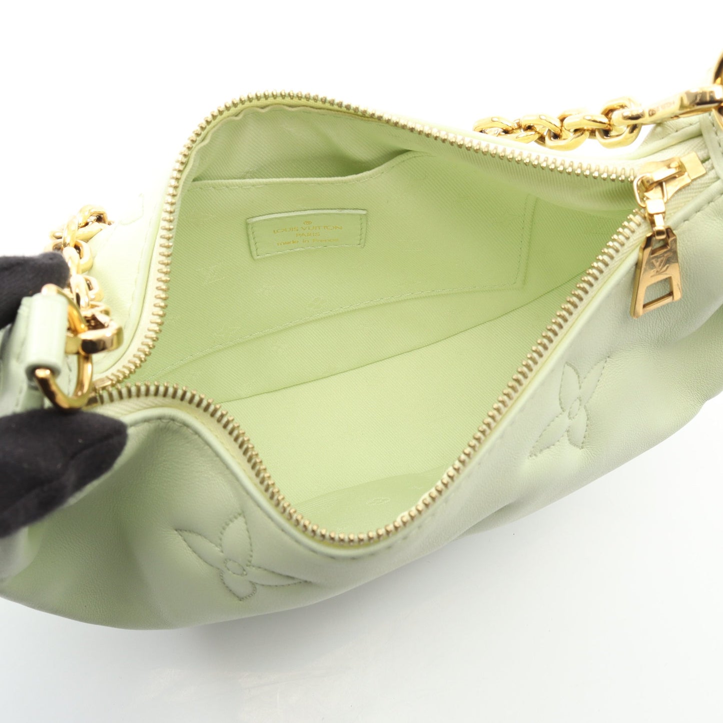 オーバーザムーン バブルグラム ヴェールドー チェーンハンドバッグ レザー ライトグリーン 2WAY ルイヴィトン バッグ LOUIS VUITTON
