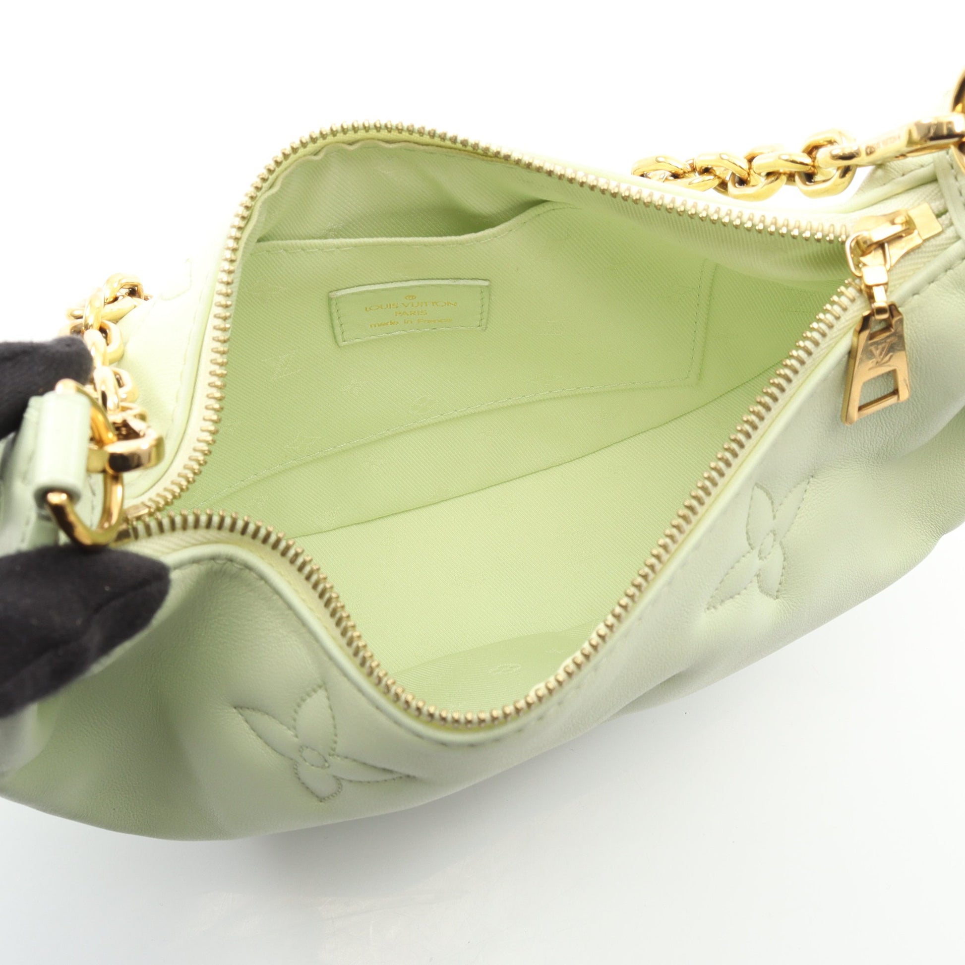 オーバーザムーン バブルグラム ヴェールドー チェーンハンドバッグ レザー ライトグリーン 2WAY ルイヴィトン バッグ LOUIS VUITTON