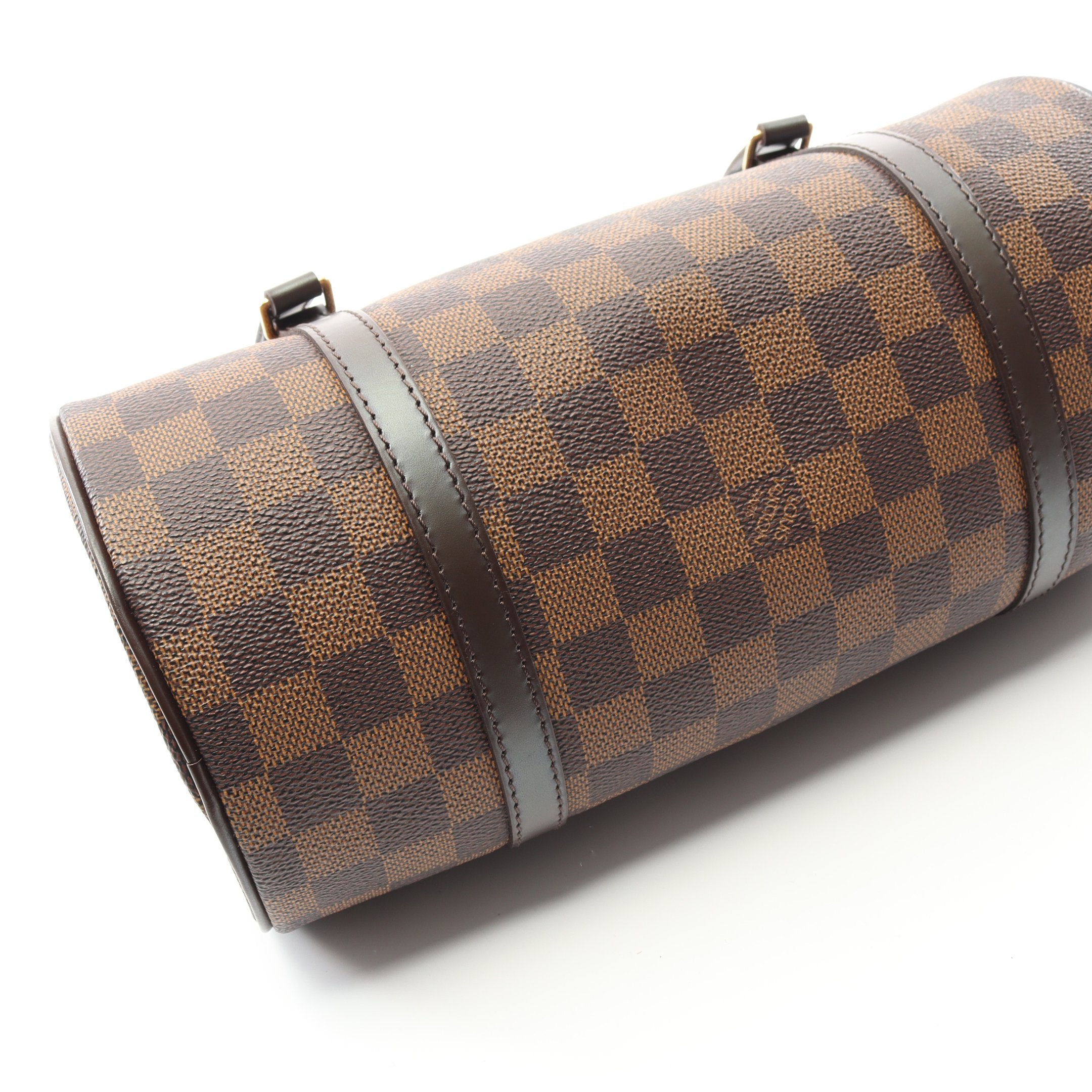 ルイヴィトン　ハンドバッグ　パピヨン　26 ダミエ　エベヌ パピヨン26 ダミエエベヌ ハンドバッグ PVC レザー ブラウン ルイ