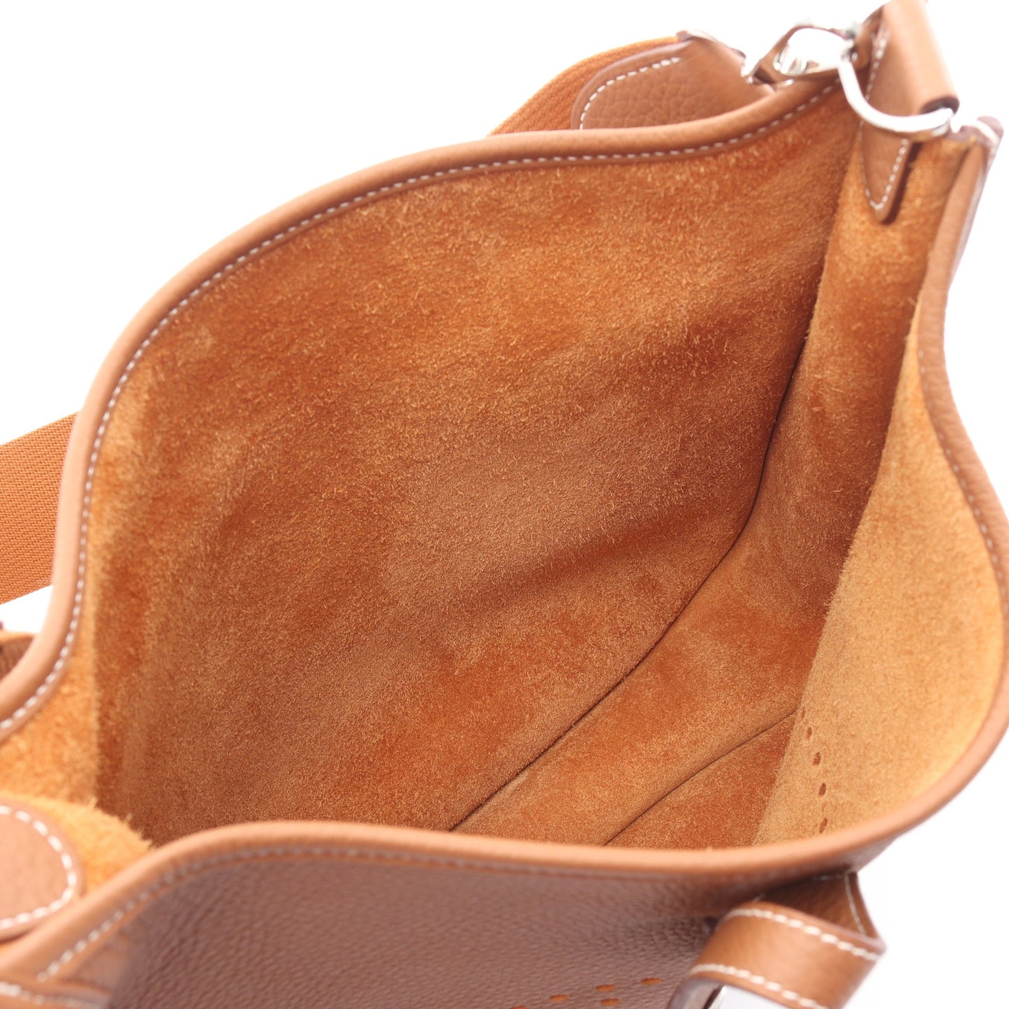 エヴリン 3 トロワ PM ゴールド ショルダーバッグ トリヨンクレマンス ブラウン シルバー金具 W刻印 エルメス バッグ HERMES