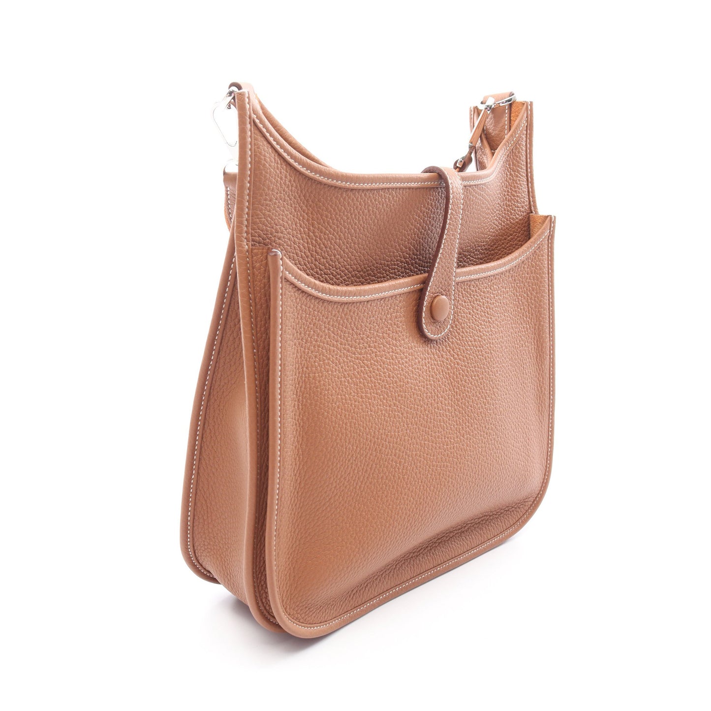 エヴリン 3 トロワ PM ゴールド ショルダーバッグ トリヨンクレマンス ブラウン シルバー金具 W刻印 エルメス バッグ HERMES