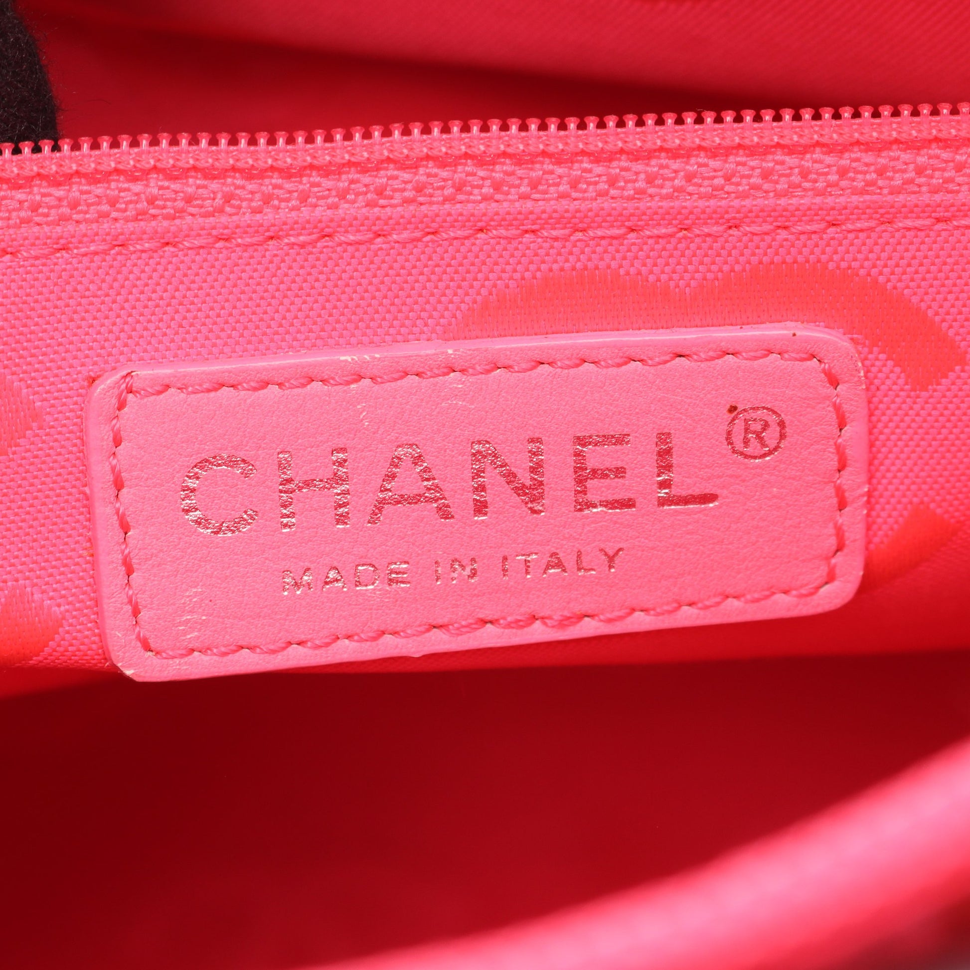 カンボンライン ラージ ショルダーバッグ トートバッグ ラムスキン ブラック ホワイト シルバー金具 シャネル バッグ CHANEL
