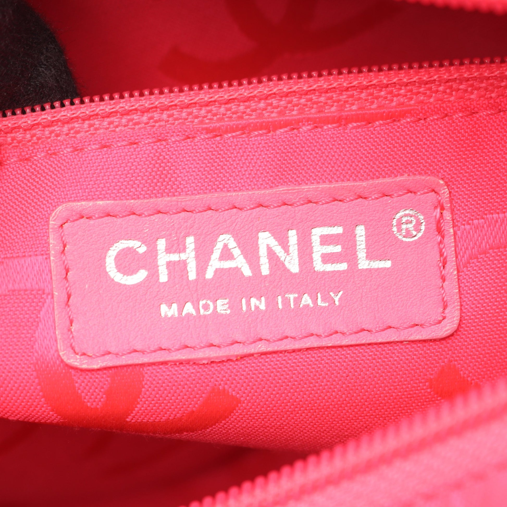 カンボンライン ラージ ショルダーバッグ トートバッグ ラムスキン ブラック シルバー金具 シャネル バッグ CHANEL
