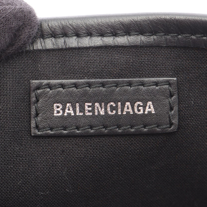 ネイビーカバ XS ハンドバッグ キャンバス レザー アイボリー ブラック 2WAY バレンシアガ バッグ BALENCIAGA