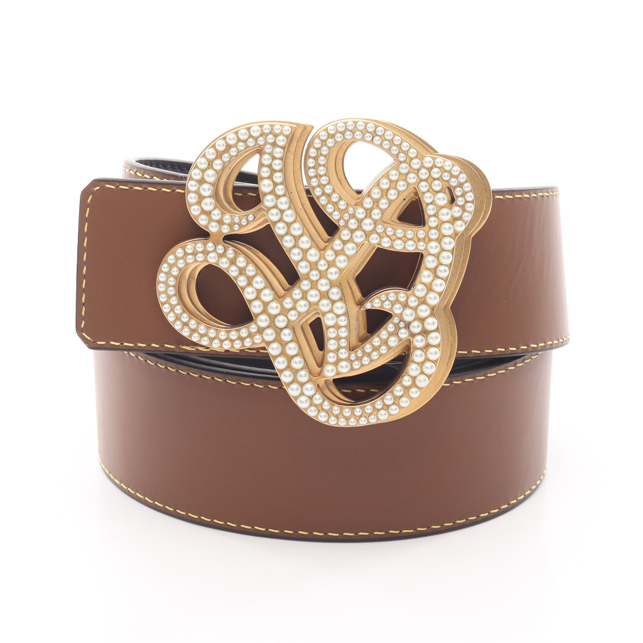 LVダイナスティ 40MM リバーシブル ベルト レザー ブラック ブラウン