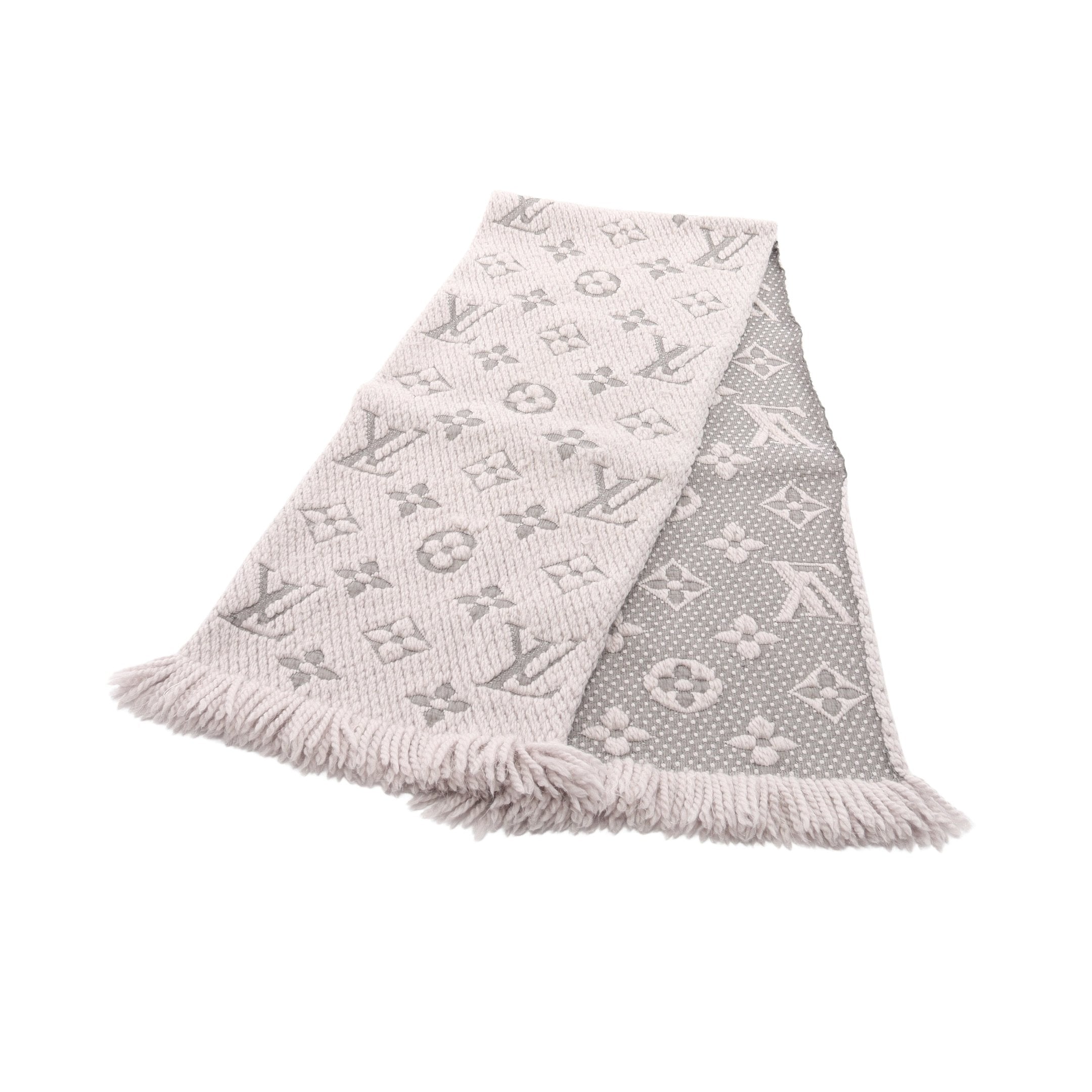 エシャルプ ロゴマニア グリペルル マフラー ウール シルク ライト