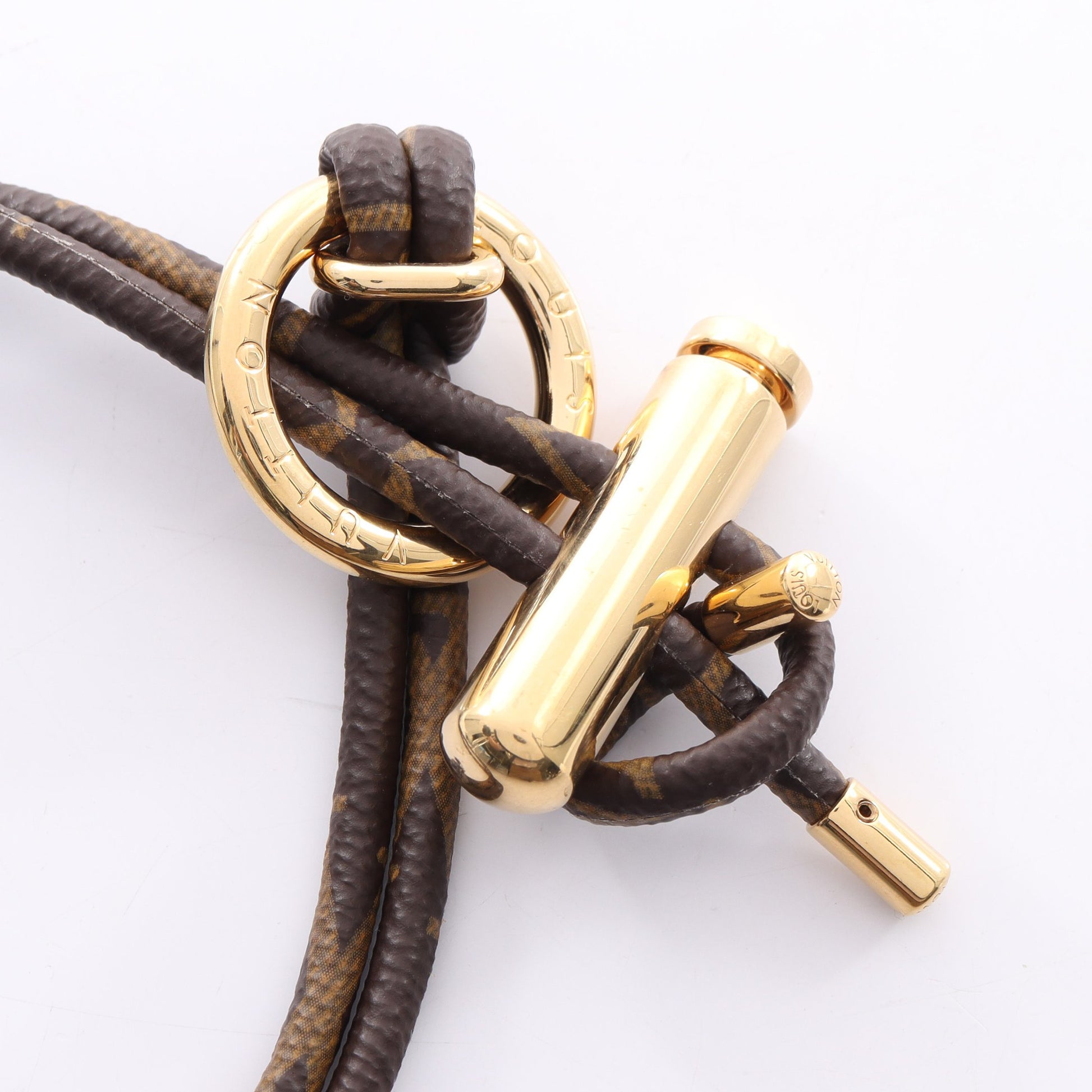 コリエ トグル モノグラム ネックレス PVC GP ブラウン ゴールド ルイヴィトン アクセサリー LOUIS VUITTON