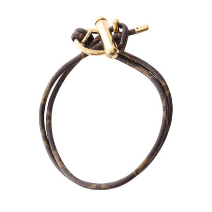 コリエ トグル モノグラム ネックレス PVC GP ブラウン ゴールド ルイヴィトン アクセサリー LOUIS VUITTON