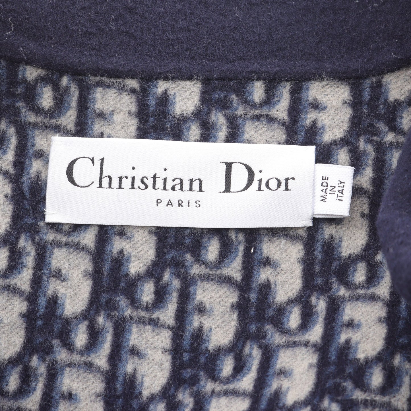 ディオールオブリーク ダブルフェイス ラップコート ガウンコート ウール シルク ネイビー クリスチャンディオール アウター Christian Dior
