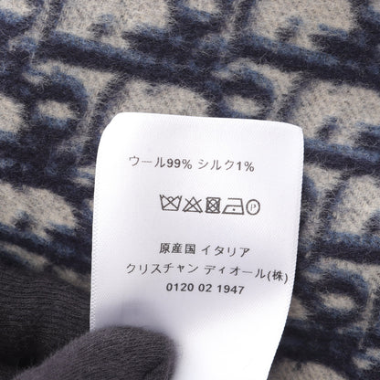 ディオールオブリーク ダブルフェイス ラップコート ガウンコート ウール シルク ネイビー クリスチャンディオール アウター Christian Dior