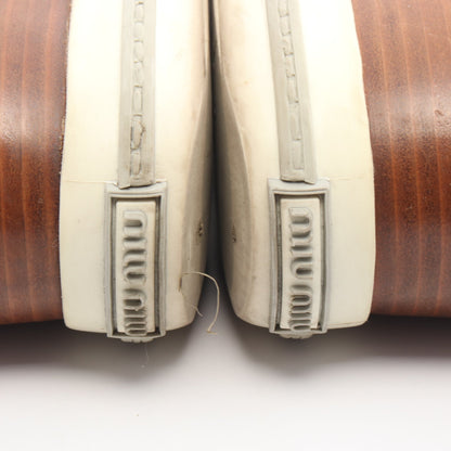 スニーカー デニム ブルー スタッズ プラットフォーム 厚底 ミュウミュウ シューズ miu miu
