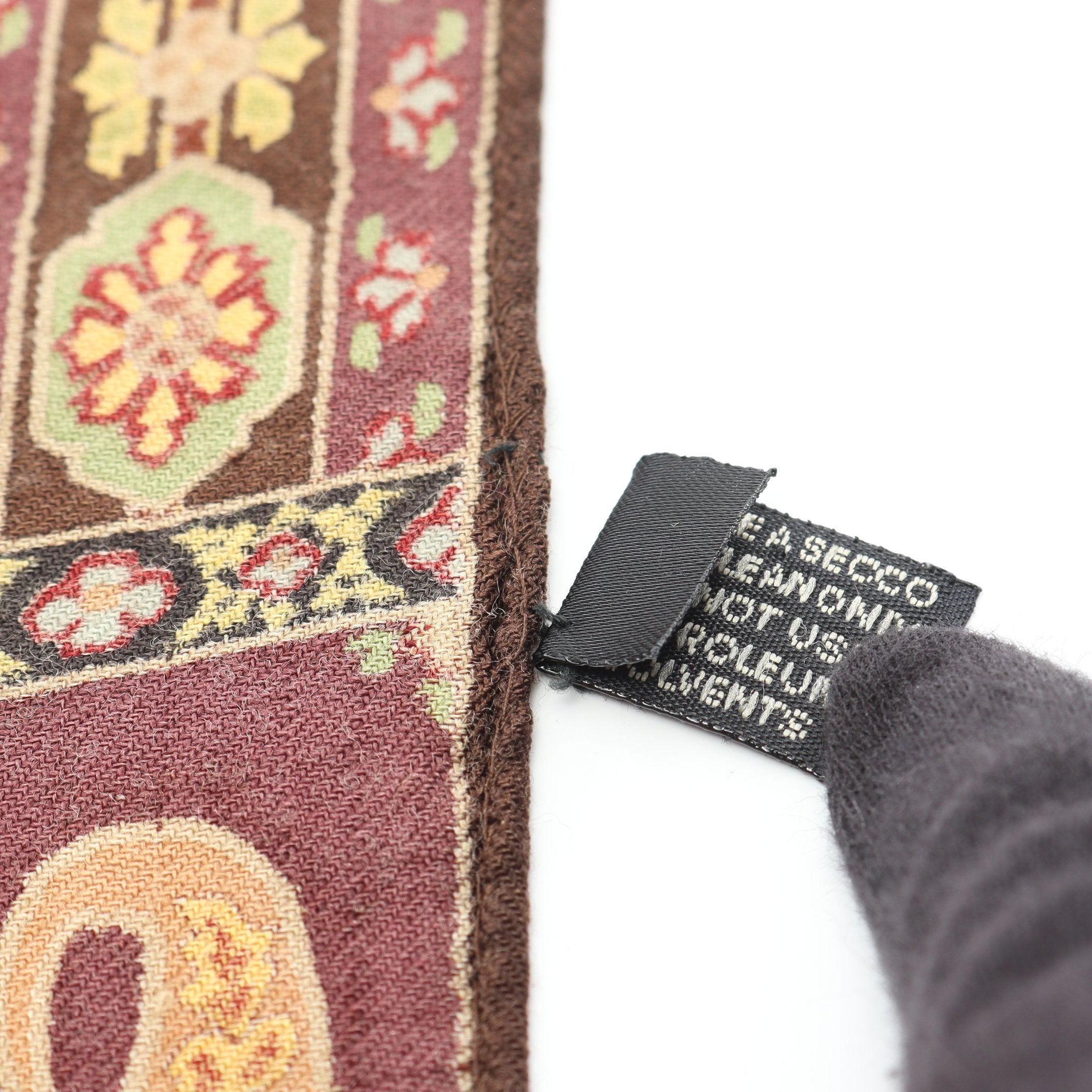美品 ★ETRO★ ストール ショール ペイズリー柄 ウール シルク ブラウン. ストール ショール ペイズリー柄 ウール シルク ダークブラウン ダーク