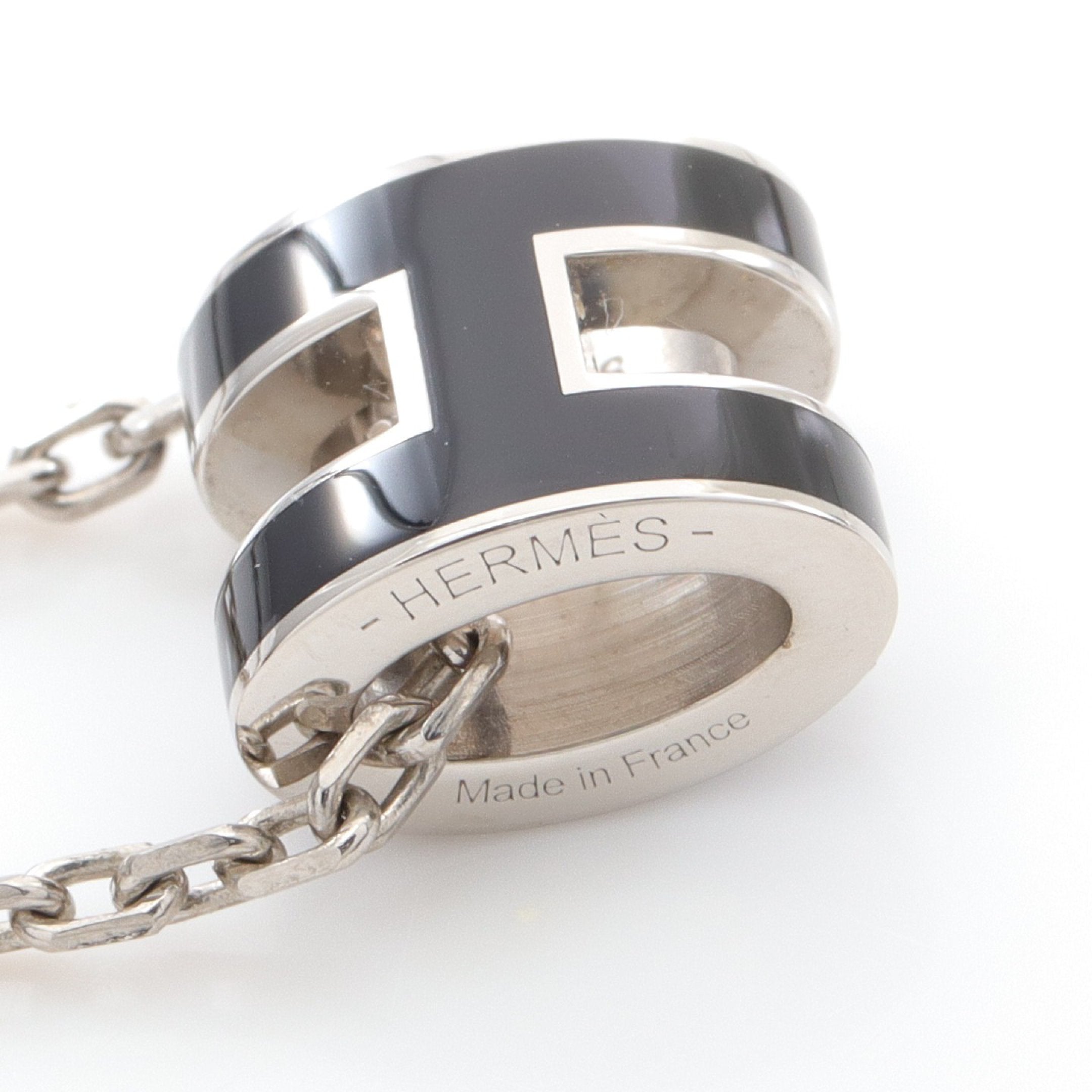 美品⭐︎HERMES ポップhミニ　ブラック　シルバー ポップH ミニ ペンダント ノワール ブラック 黒[H147992FP 03] POP H