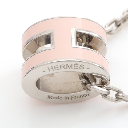 MINI POP H ミニポップアッシュ ローズドラジェ ネックレス シルバー ライトピンク エルメス