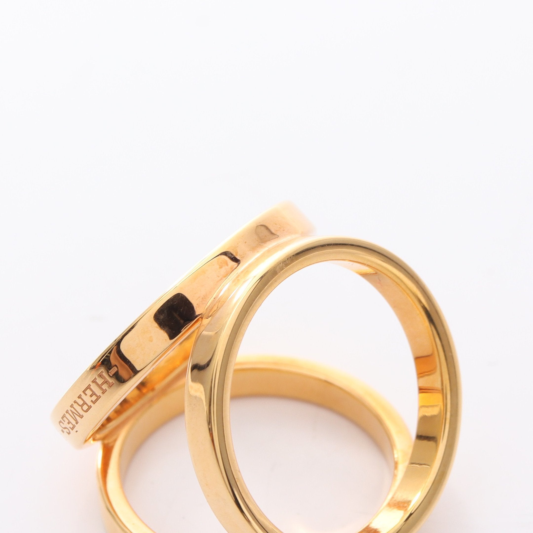 HERMES ゴールド スカーフリング HERMES エルメス スカーフリング カレ90用 レガート(レガット